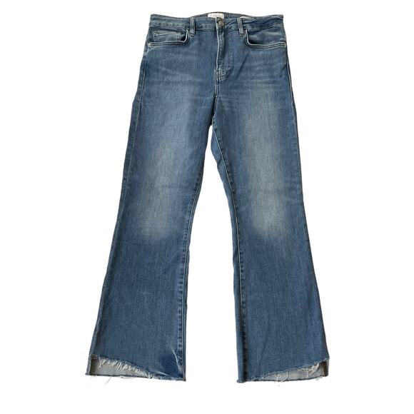 Frame Blue Le Crop Stretch Mini Boot Cropped Pants Women Size 30 | 30-2 - Picture 1 of 9